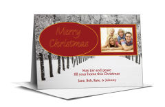 Snowy Christmas Pathway Cards with photo  7.875